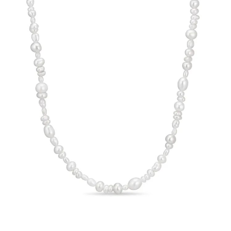 Verschillende maten ketting met zoetwaterparel