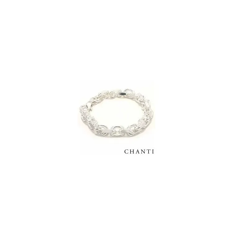Facetgeslepen ankerarmband in zilver 21 cm x 8,8 mm