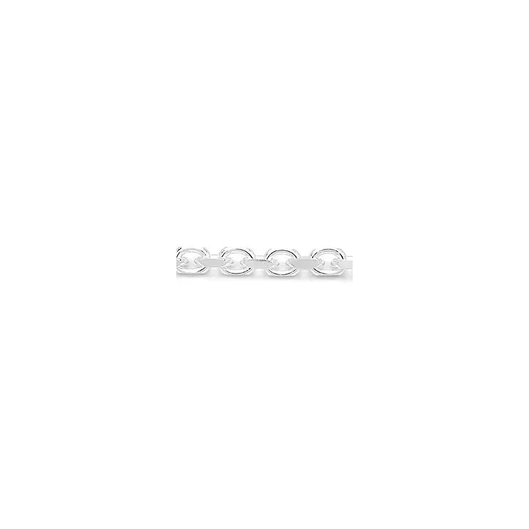 Facetgeslepen ankerarmband in zilver 21 cm x 8,8 mm
