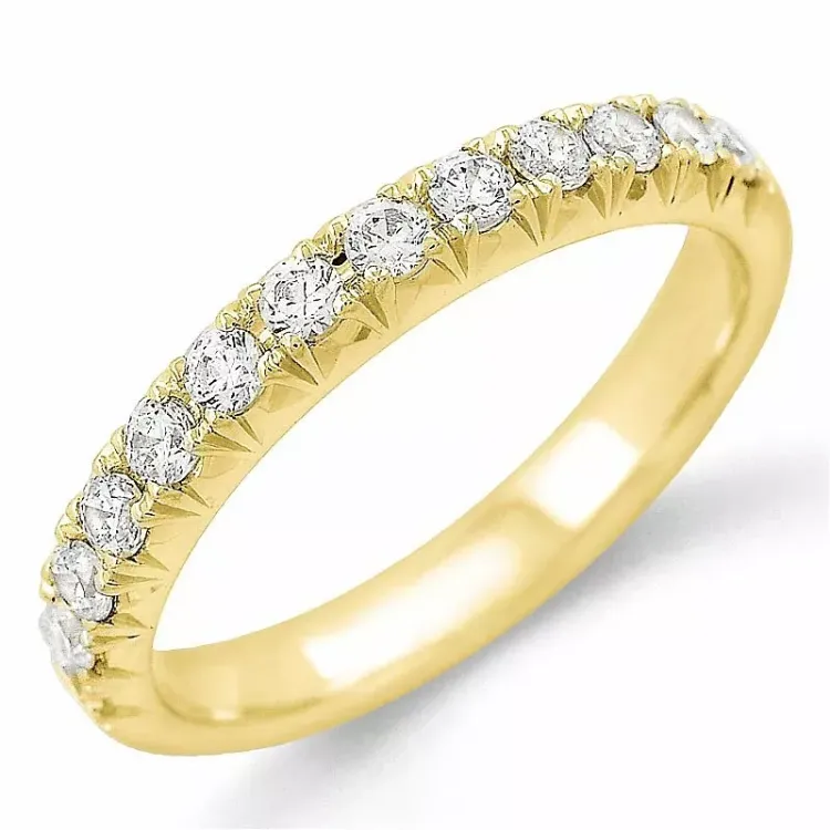 lab grown diamant mémoire ring in 9 karaat goud 0,50 ct