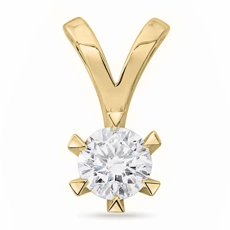 lab grown diamant hanger in 9 caraat goud 1,0 ct
