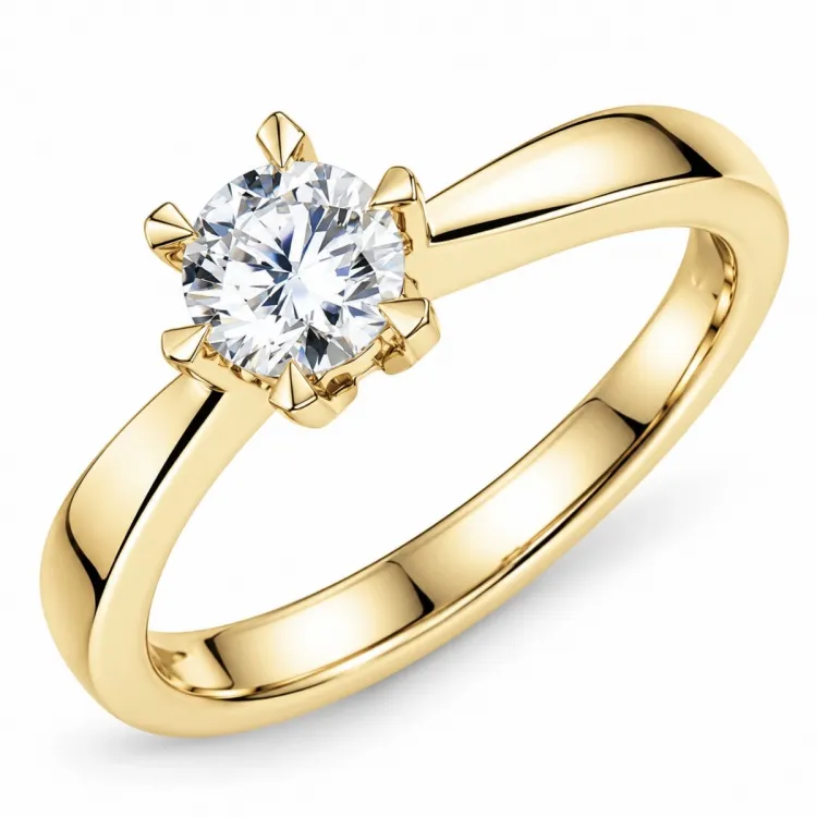 0,50 ct lab grown diamant ring in 14 karaat goud 0,50 ct