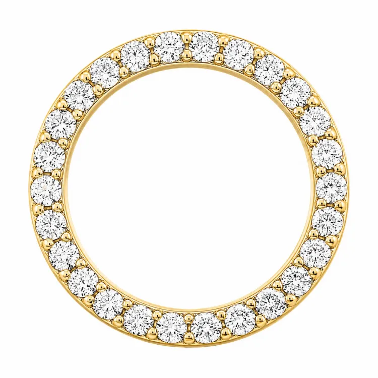 rond lab grown diamant hanger in 14 caraat goud 0,53 ct