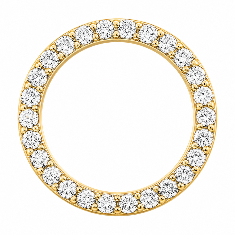 rond lab grown diamant hanger in 14 caraat goud 0,53 ct
