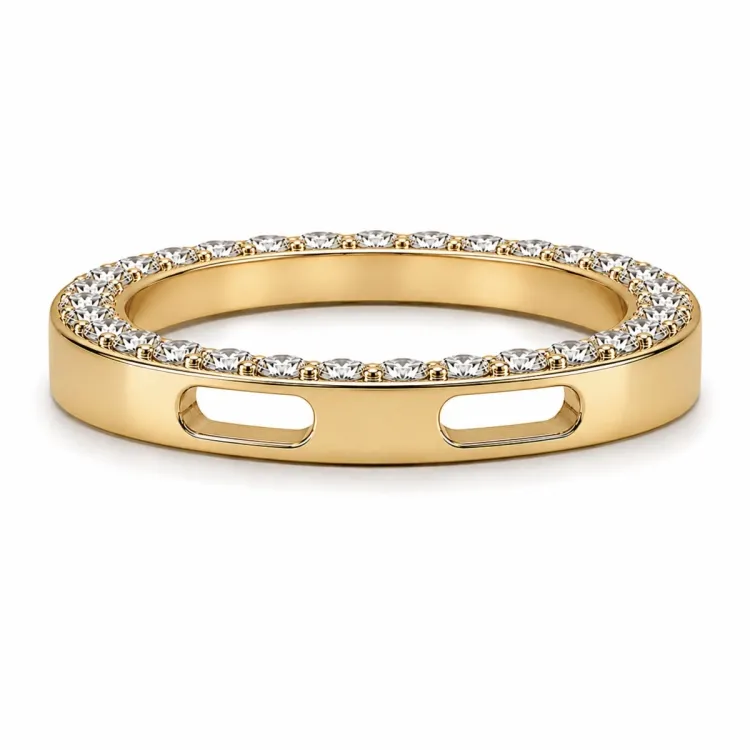 rond lab grown diamant hanger in 14 caraat goud 0,53 ct