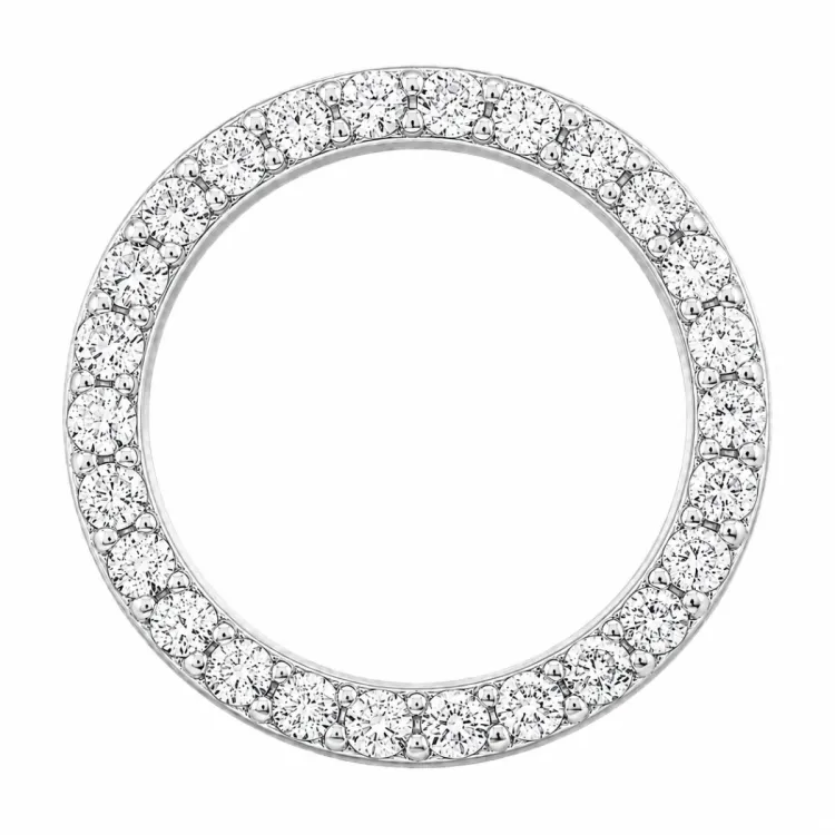 rond lab grown diamant hanger in 14 caraat witgoud 0,53 ct