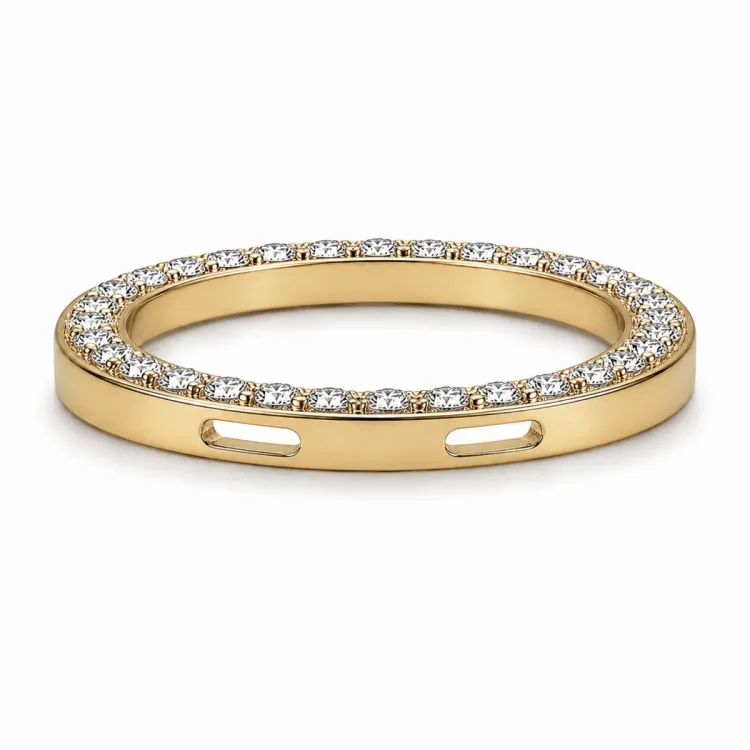 rond lab grown diamant hanger in 14 caraat goud 1,03 ct