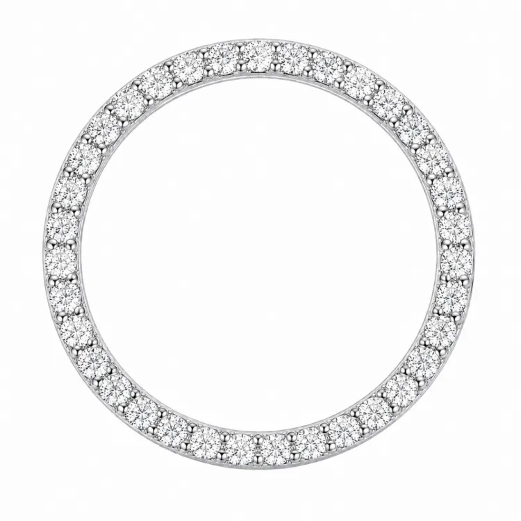 rond lab grown diamant hanger in 14 caraat witgoud 1,03 ct