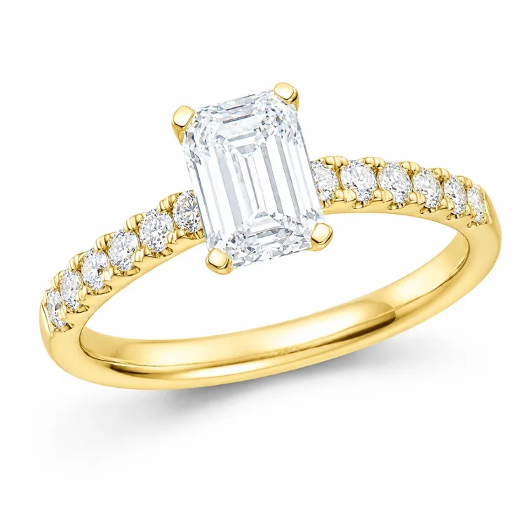 lab grown diamant ring in 14 karaat goud 1,0 ct 0,26 ct