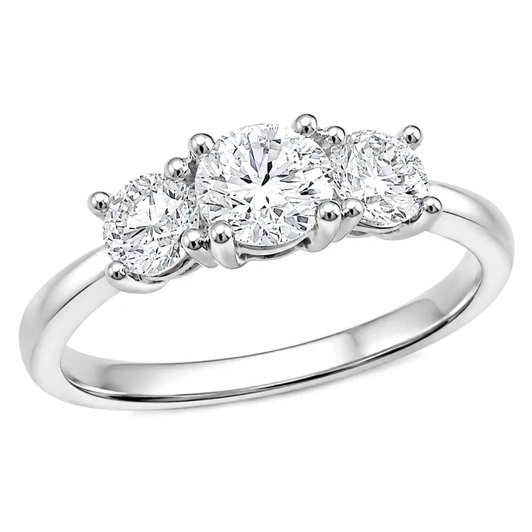 lab grown diamant ring in 14 karaat witgoud 0,50 ct 0,52 ct