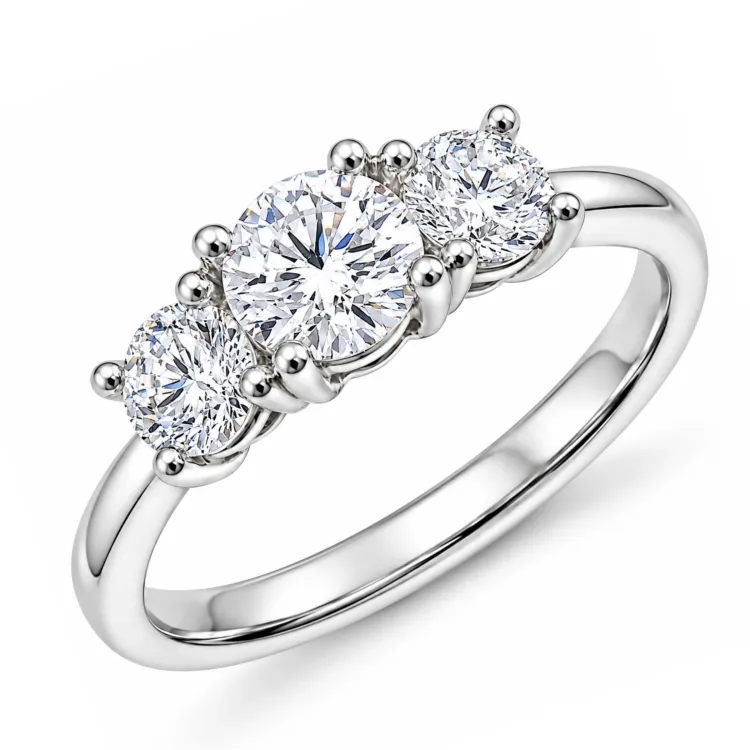 lab grown diamant ring in 14 karaat witgoud 0,50 ct 0,52 ct