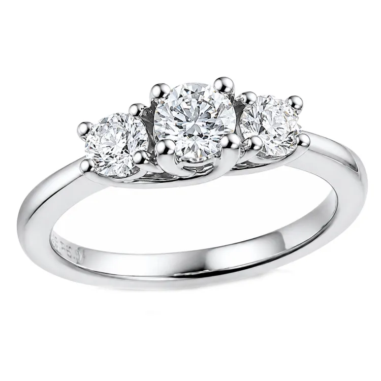 lab grown diamant ring in 14 karaat witgoud 0,30 ct 0,40 ct