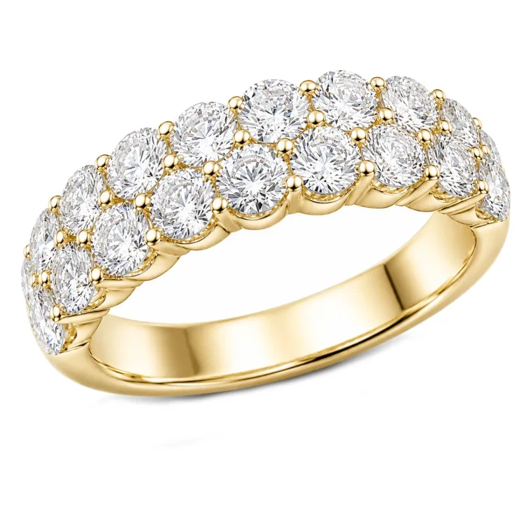 lab grown diamant ring in 14 karaat goud 2,5  ct