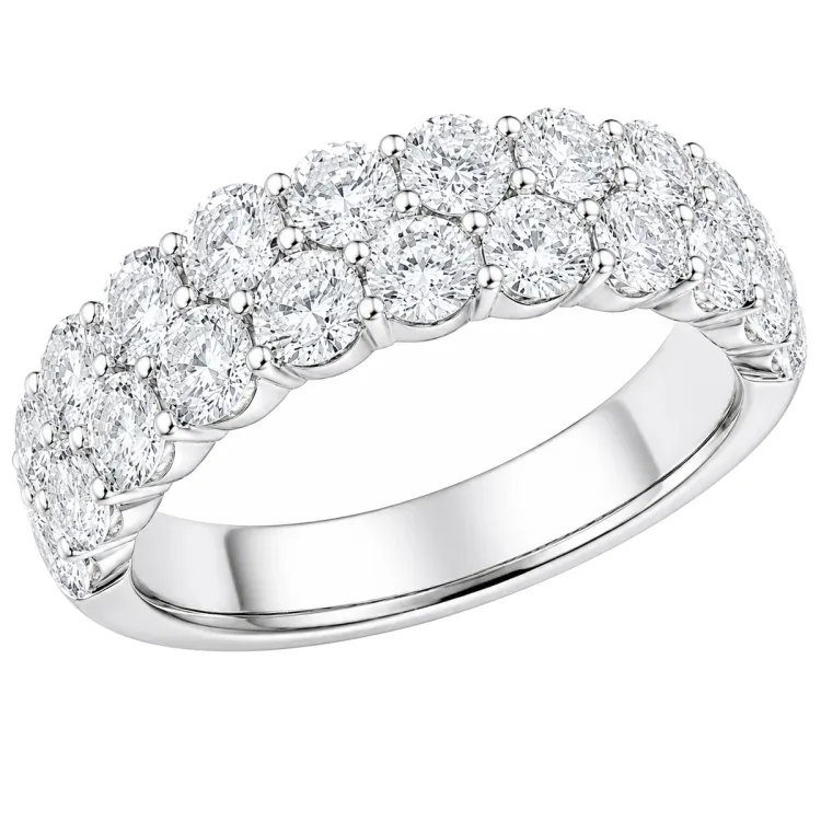 lab grown diamant ring in 14 karaat witgoud 2,5 ct