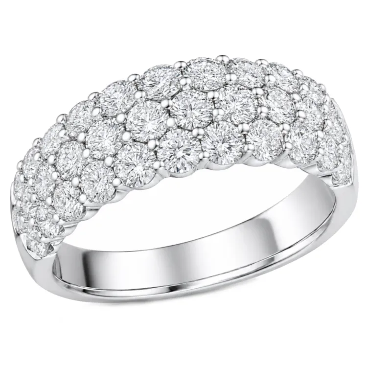 lab grown diamant ring in 14 karaat witgoud 2,04 ct