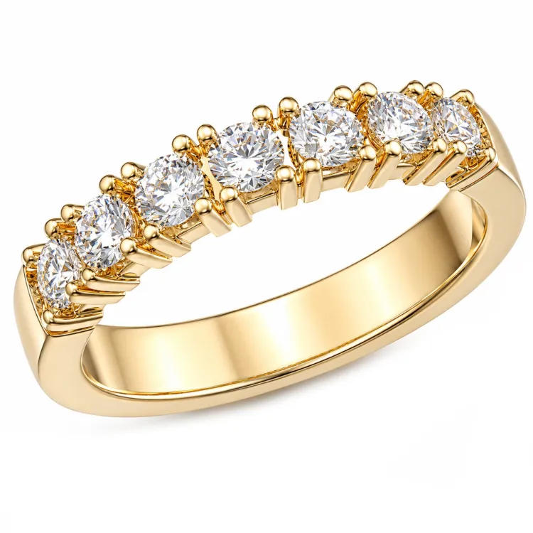 lab grown diamant mémoire ring in 14 karaat goud 0,70 ct