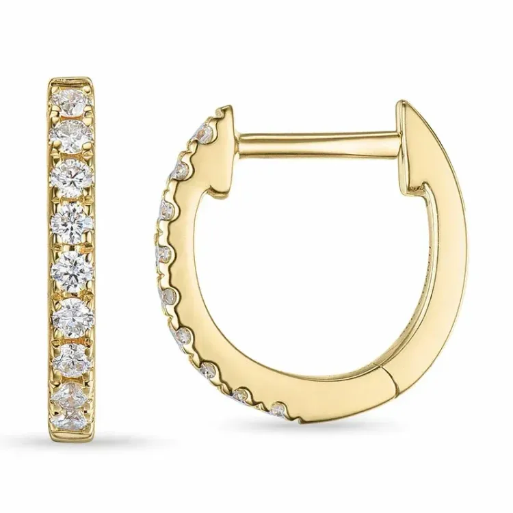 creool in 14 karaat goud met lab grown diamant 