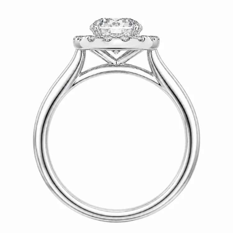lab grown diamant ring in 14 karaat witgoud 1,0 ct 0,21 ct