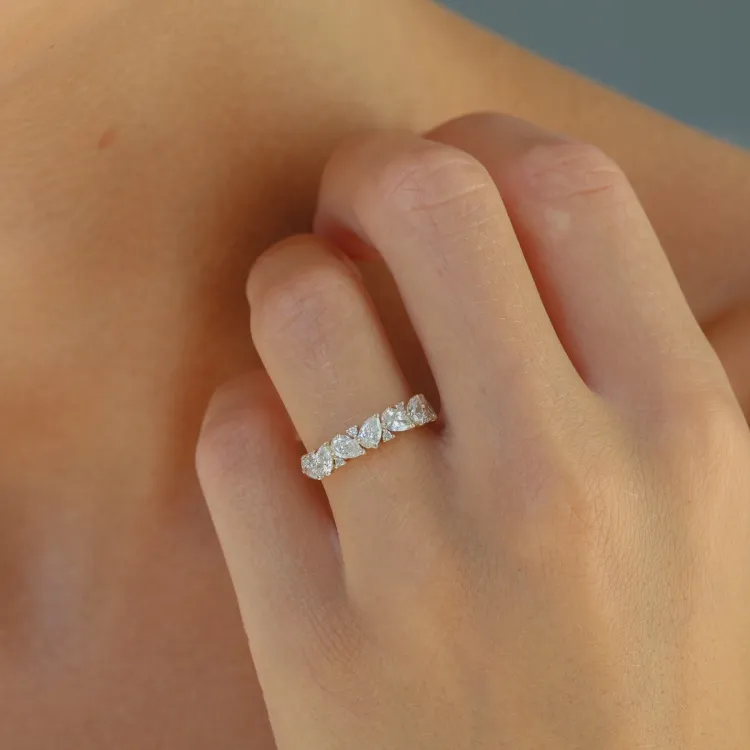 lab grown diamant ring in 14 karaat goud 0,94 ct 0,05 ct