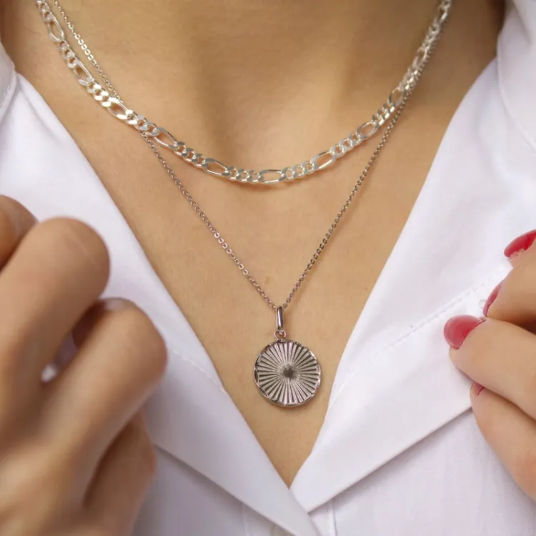 figaro ketting in zilver  x 3,5 mm