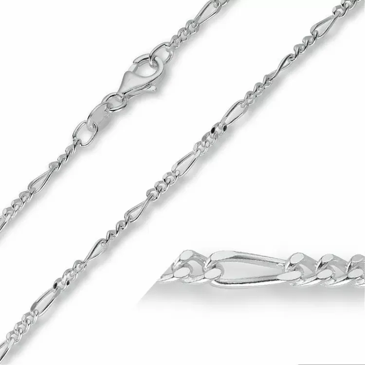 verzamelmonster figaro ketting in zilver  x 2 mm