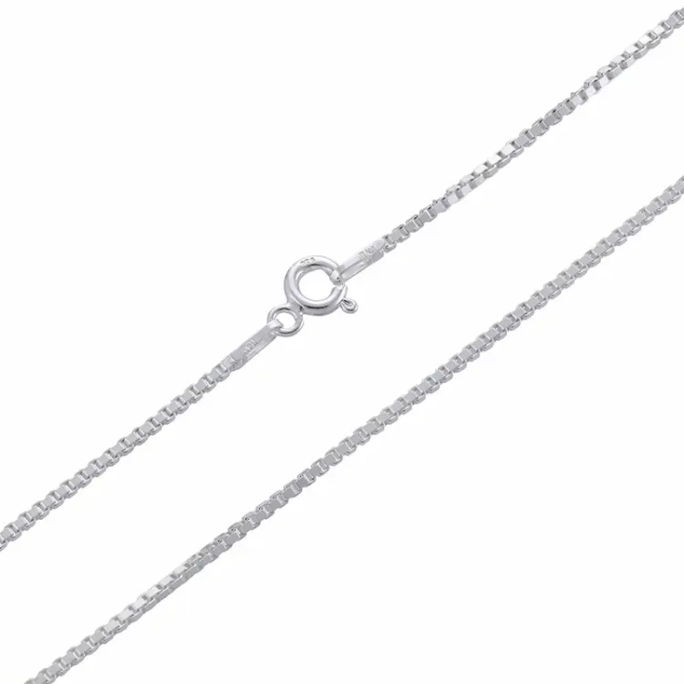 kaart venetiaanse ketting in zilver 38 cm x 1,2 mm
