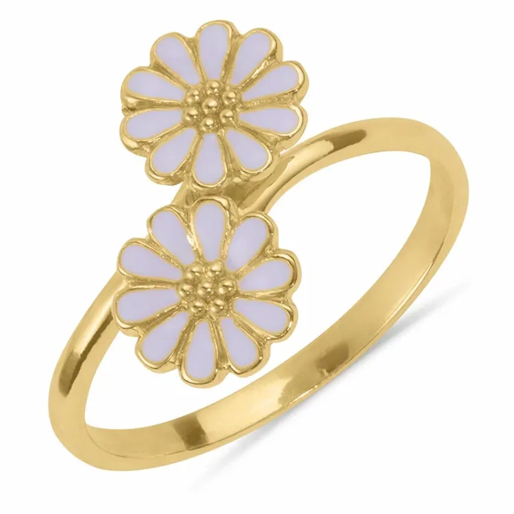 margriet paarse ring in verguld sterlingzilver - Maggie