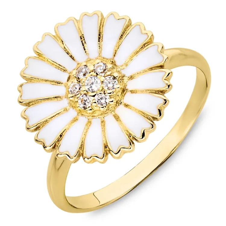 margriet zirkoon ring in verguld sterlingzilver - Marie