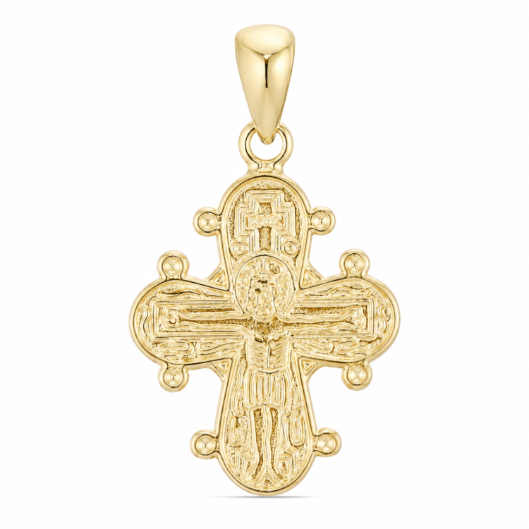 dagmarkruis hanger in verguld sterlingzilver