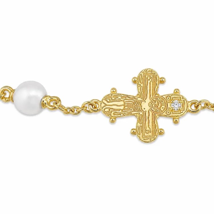 dagmarkruis lab grown diamant armband in verguld sterlingzilver