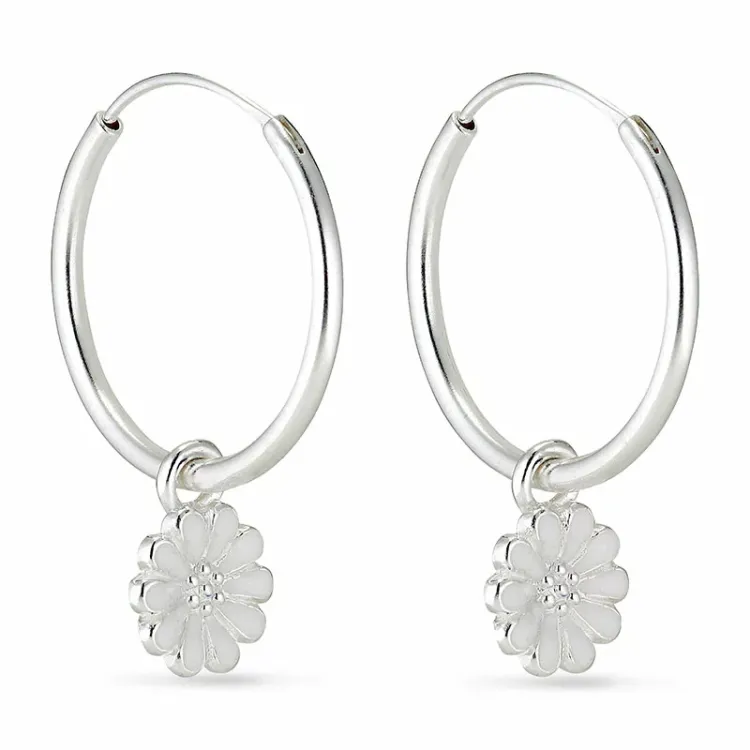 18 mm margriet creool in zilver - Maggie