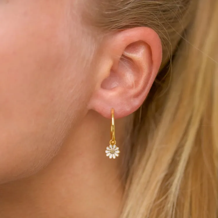 18 mm margriet creool in verguld zilver - Maggie