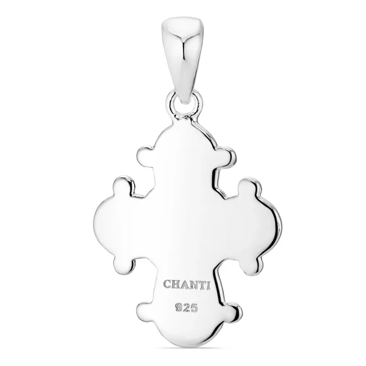 15 x 25 mm dagmarkruis hanger in zilver - Amoré