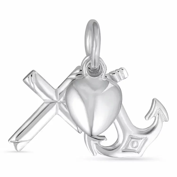 geloof-hoop-liefde hanger in zilver - Amoré