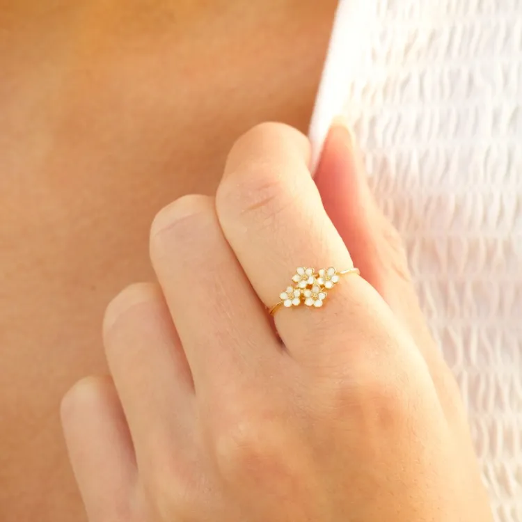 margriet ring in verguld sterlingzilver - Majse