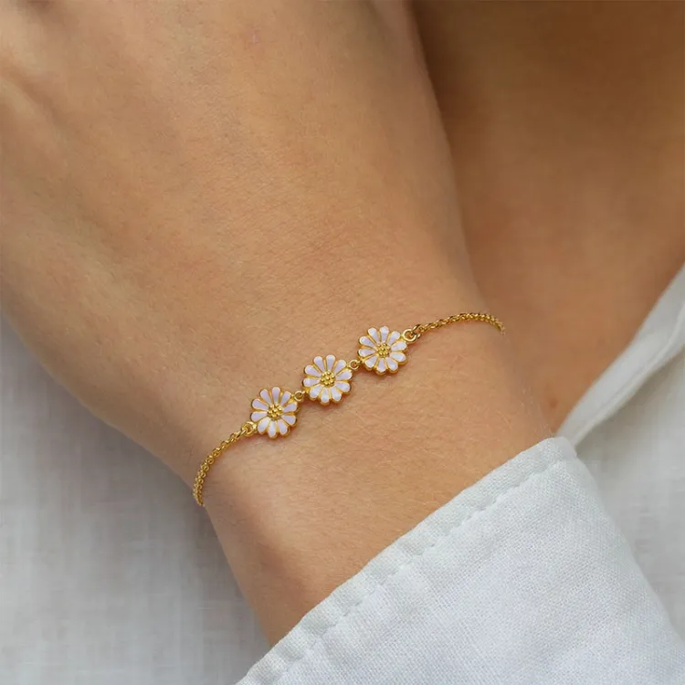 margriet paarse armband in verguld sterlingzilver - Maggie