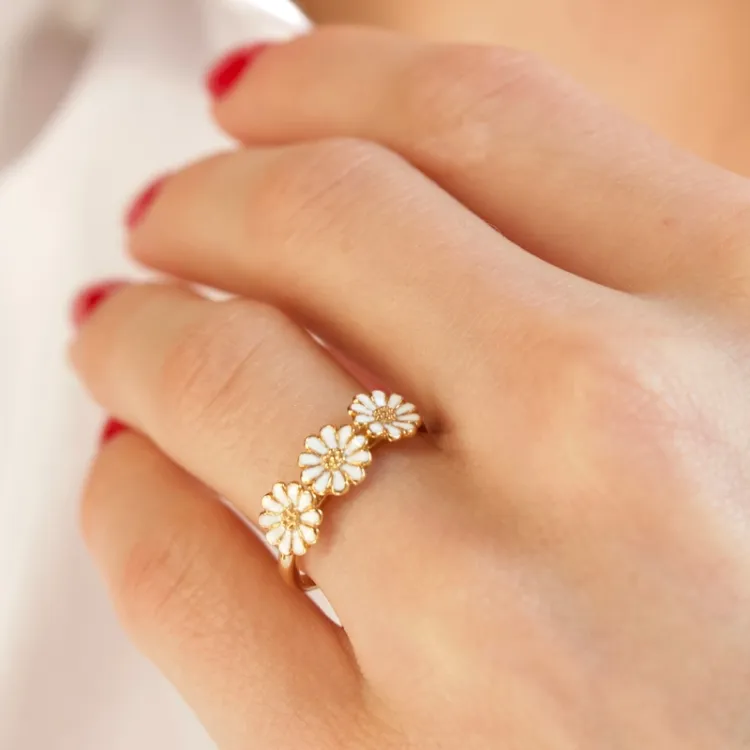 elegant margriet ring in verguld sterlingzilver - Maggie