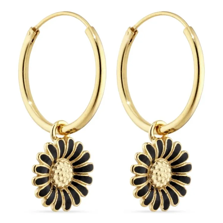 18 mm margriet creool in verguld zilver - Matilda