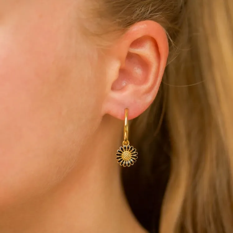 18 mm margriet creool in verguld zilver - Matilda
