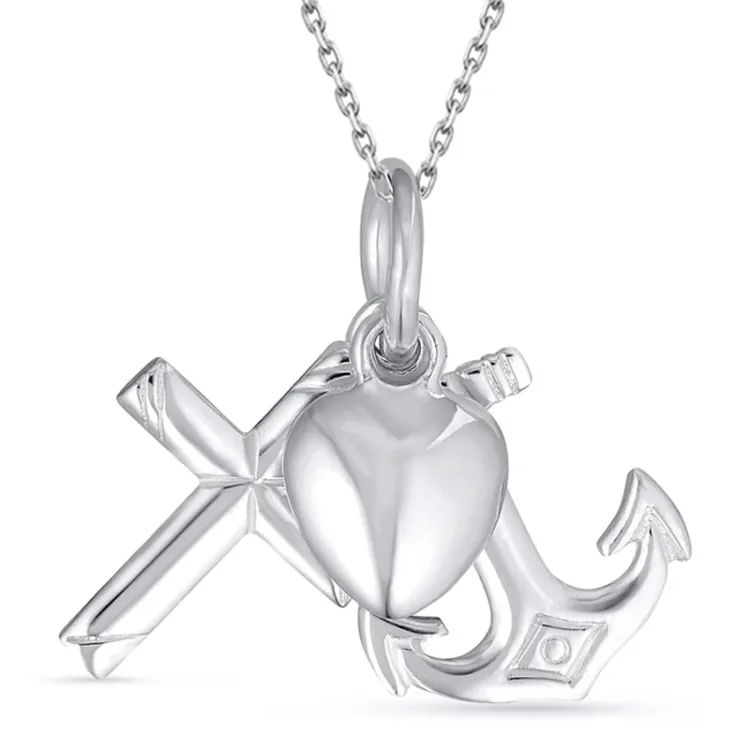 geloof-hoop-liefde ketting in zilver - Amoré