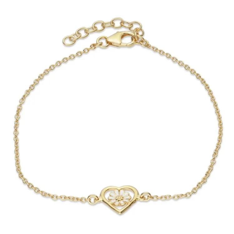 hart margriet armband in verguld sterlingzilver - Maggie