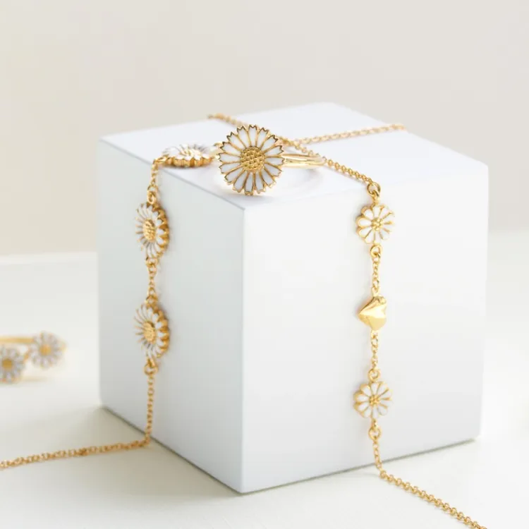 hart margriet armband in verguld sterlingzilver - Maggie