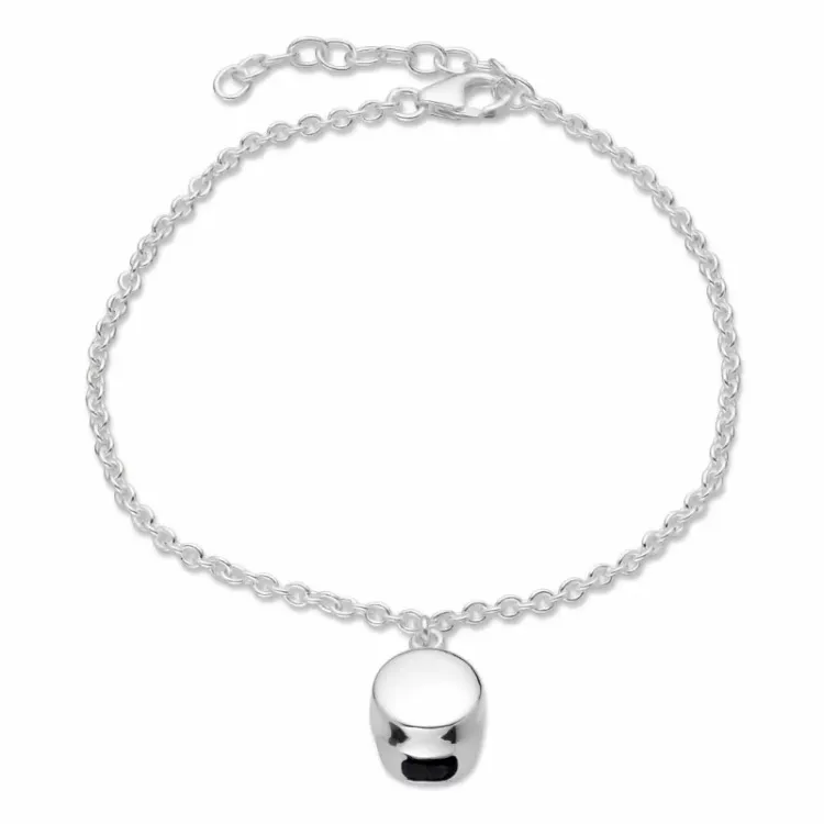 studenten pet armband in zilver