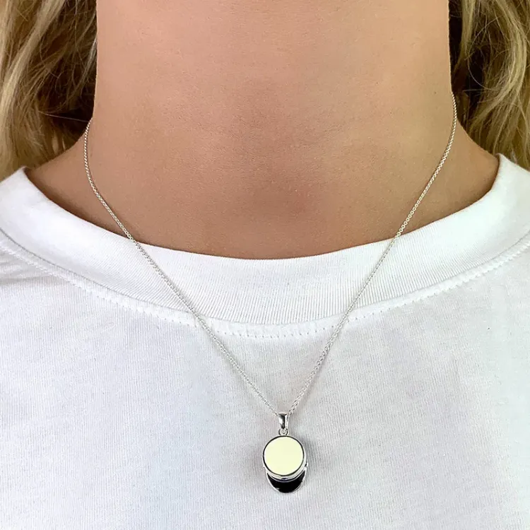 blauwe studenten pet hanger in zilver