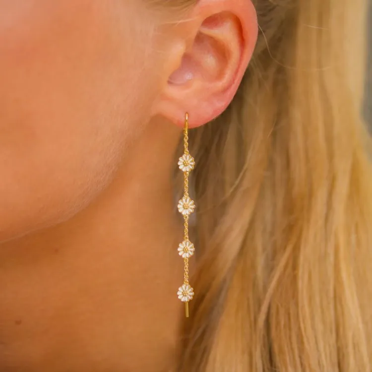 margriet ketting oorbellen in verguld zilver - Maggie