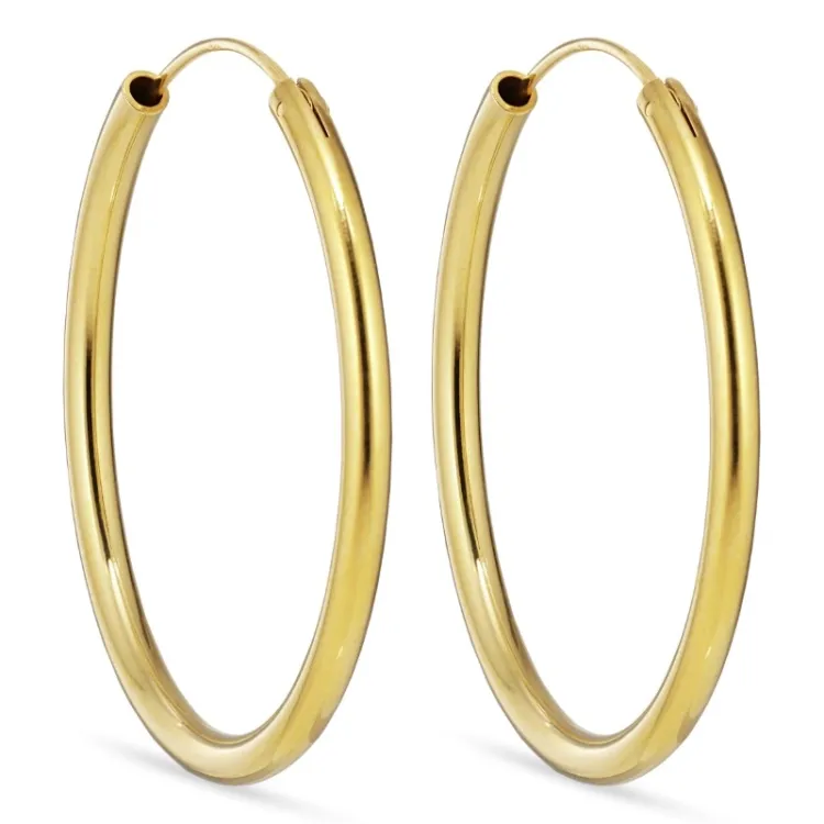 30 mm creool in verguld sterlingzilver
