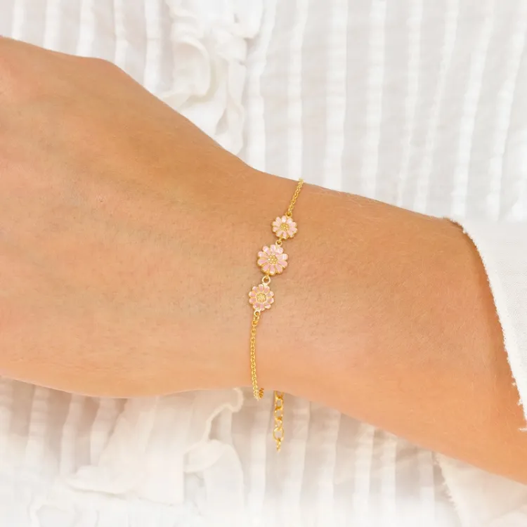 margriet roze armband in verguld sterlingzilver - Maggie