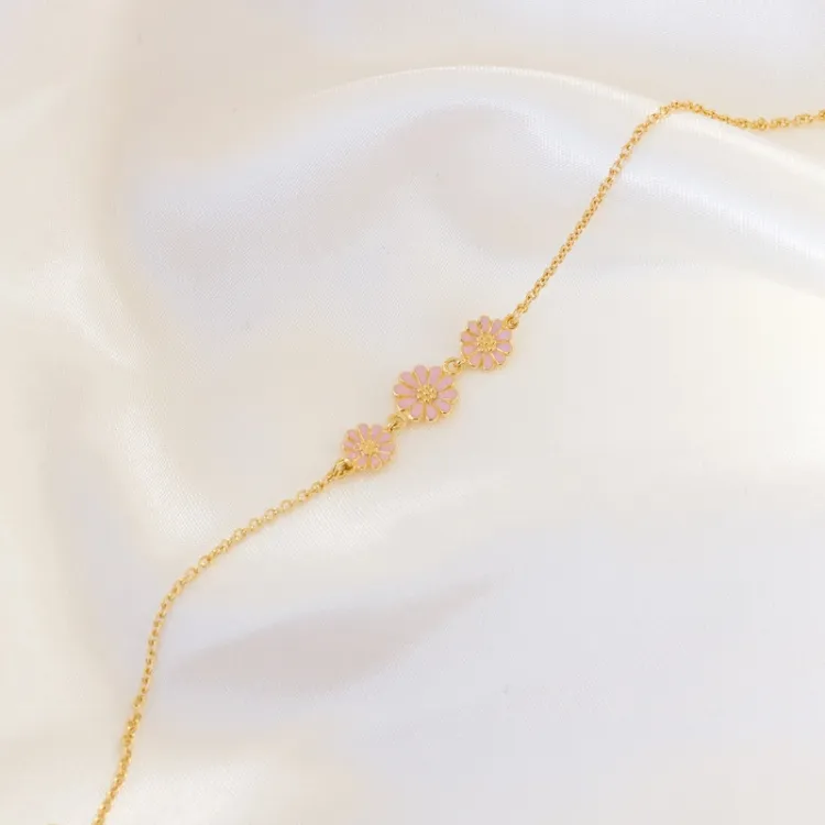 margriet roze armband in verguld sterlingzilver - Maggie