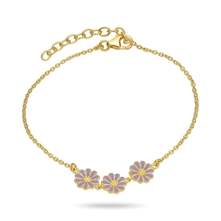margriet paarse armband in verguld sterlingzilver - Maggie