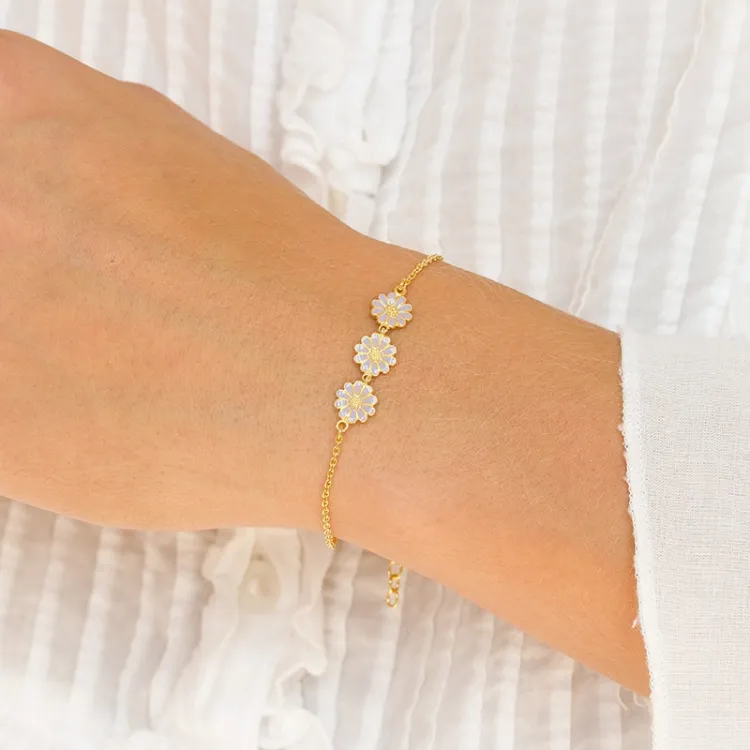 margriet paarse armband in verguld sterlingzilver - Maggie